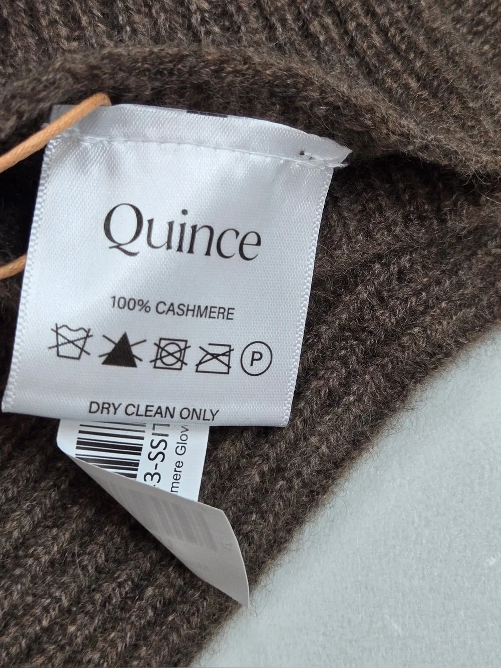 NWT QUINCE Mongolian Cashmere Gloves Brown 0854